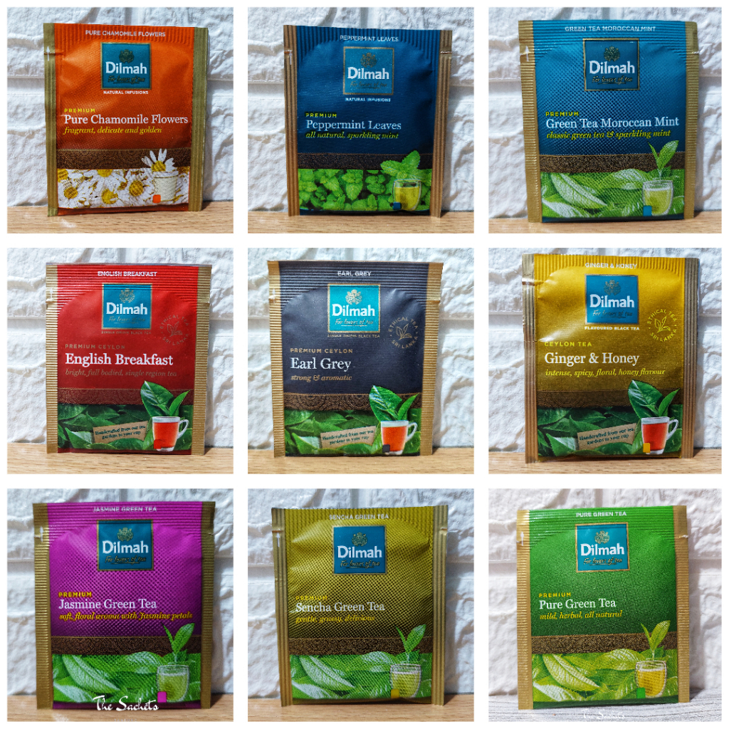 Jual Dilmah Premium Tea Ceylon Black Green Tea Infusion Sachet | Shopee ...