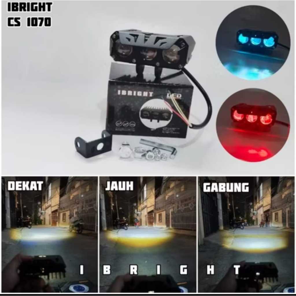Jual Lampu Tembak 3 mata Ibright CS 1070 - 3 Eye LED Spot Lamp | Shopee ...