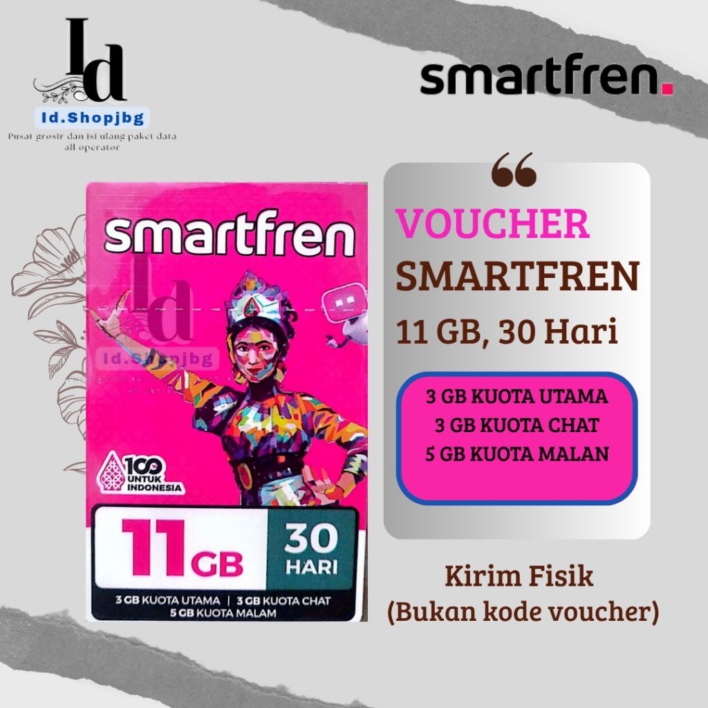 Jual Voucher Smartfren 11GB, 30 Hari (Kirim Fisik) | Shopee Indonesia