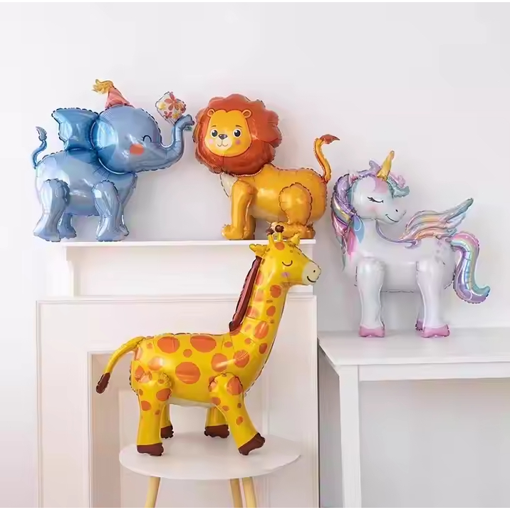 Jual Balon Foil Roda Animal 4D / Balon Bisa Berjalan Karakter Hewan ...