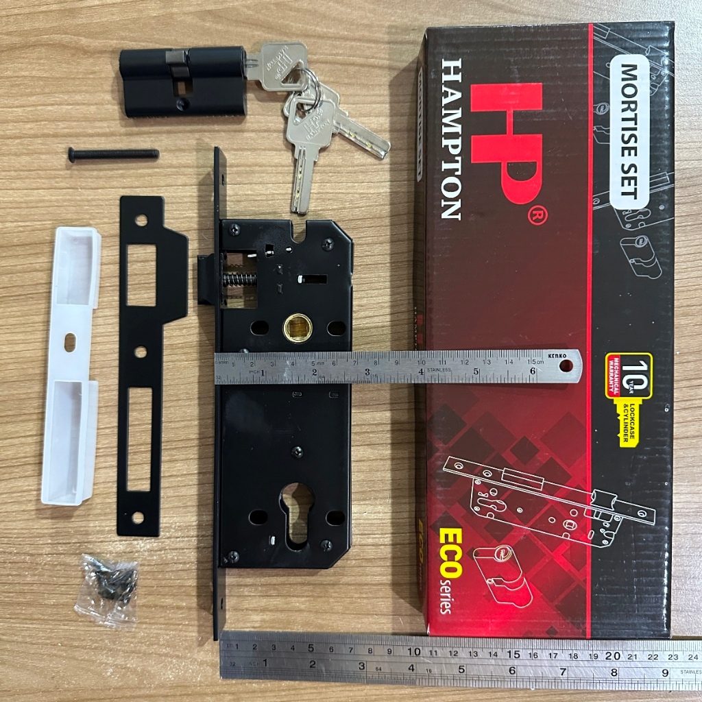 Jual MORTISE LOCK HAMPTON ECOSERIES MTS IL EC4085+DC60MM KK MATT BLACK ...