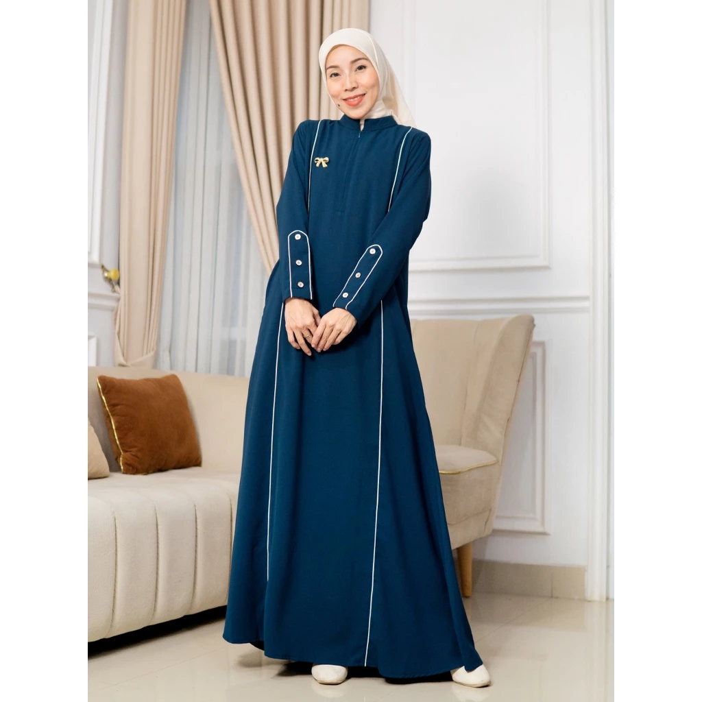 Fazira Dress Gamis Polos Elegan
