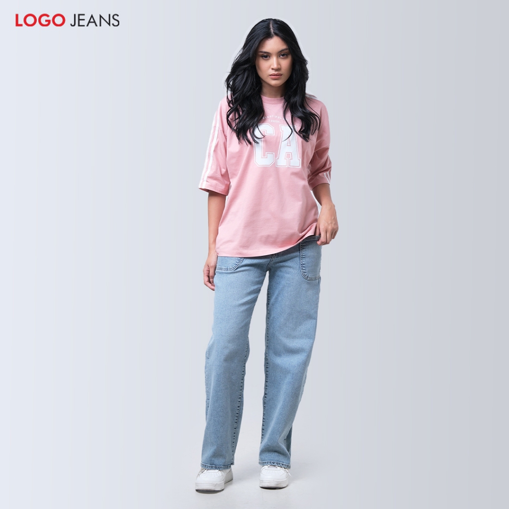Logo Jeans - Kaos Wanita Nadlin 12864L4PK