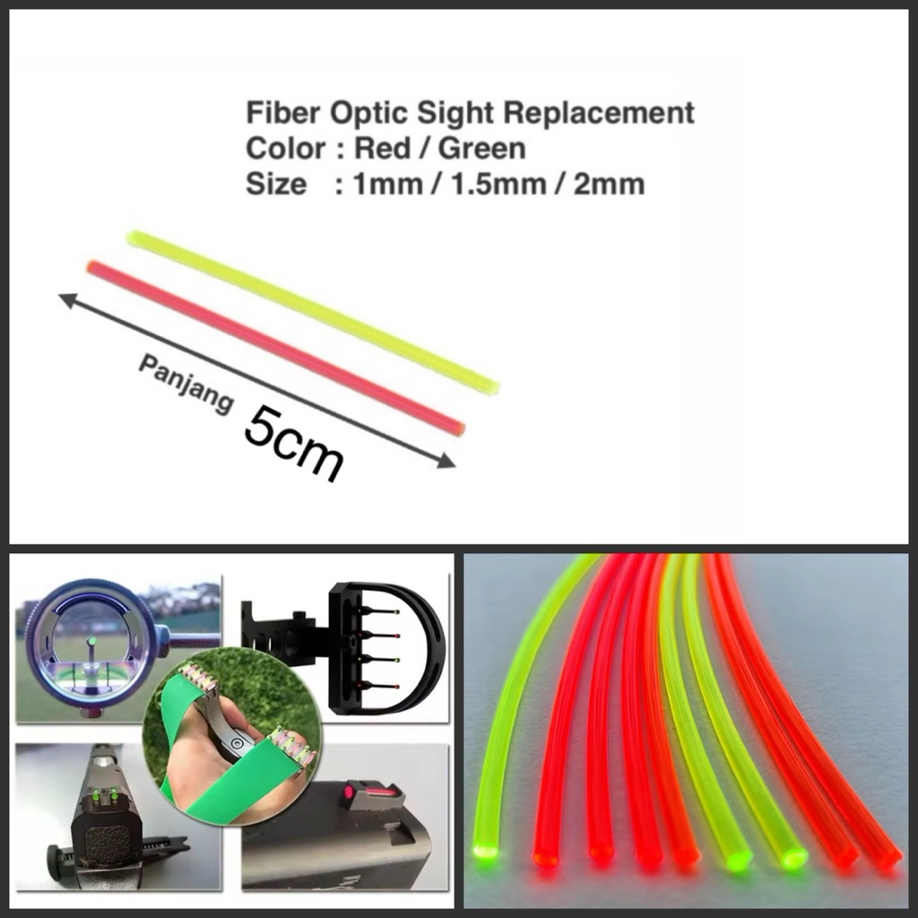 Jual Visir Fiber Optic Rod Fisir benang fiber optic Benang Fiber Sight ...