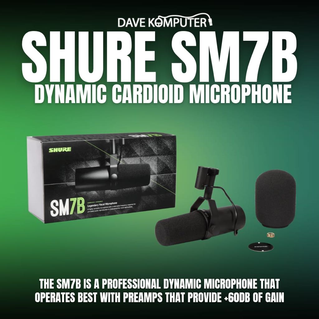 Jual Shure SM7B Dynamic Cardioid Vocal Microphone | Shopee Indonesia