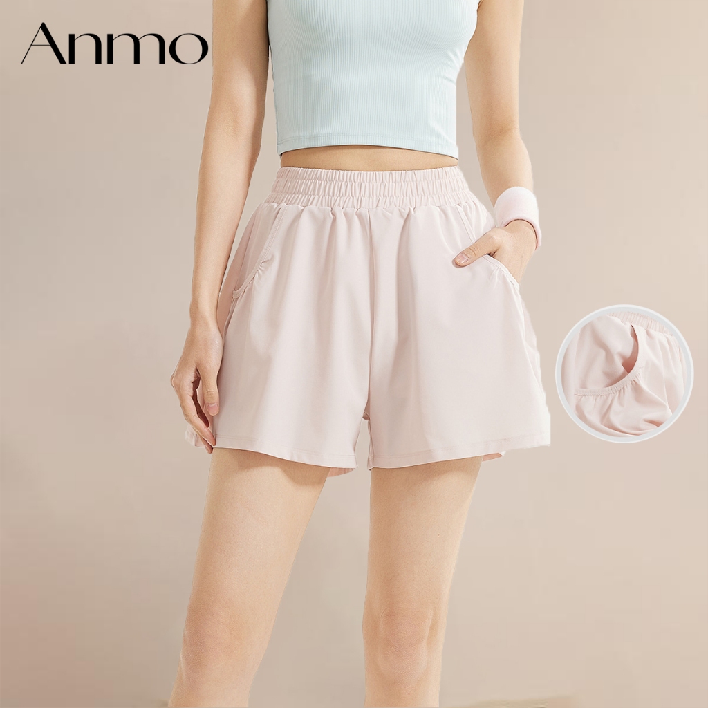 Jual ANMO-Celana pendek olahraga wanita dua lapis, antitembus pandang ...