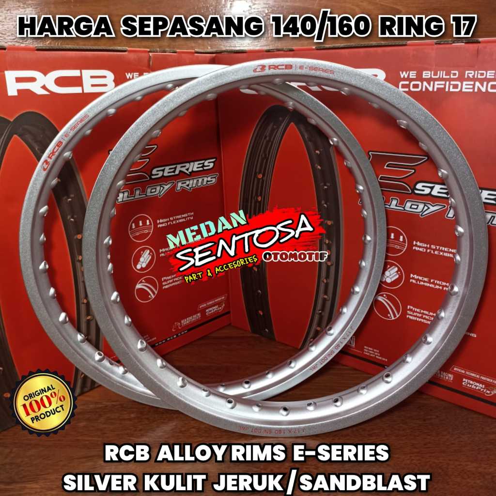Jual ALLOY RIMS RCB E-SERIES HARGA SEPASANG SILVER KULIT JERUK UKURAN ...