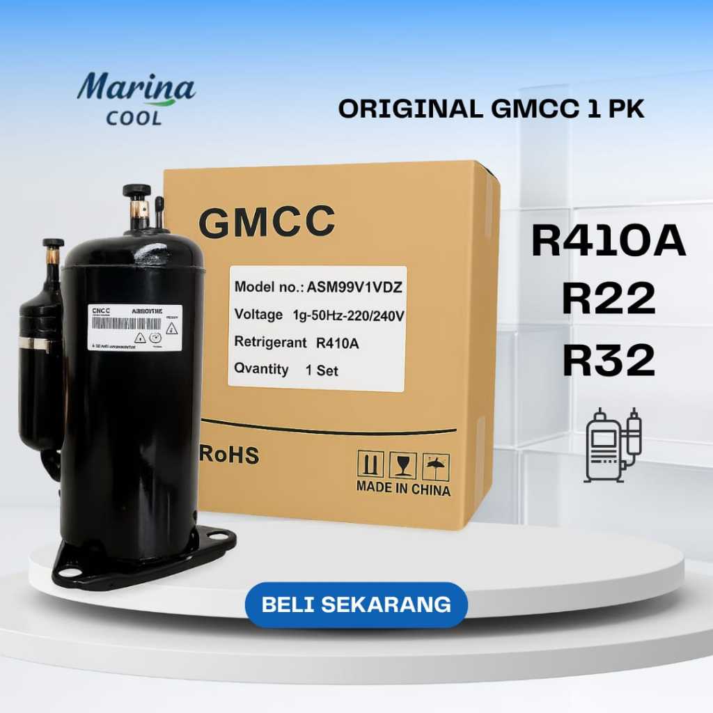 Jual Kompresor AC GMCC 1 PK R410A/R32/R22 – Rotary Compressor Hermetik ...