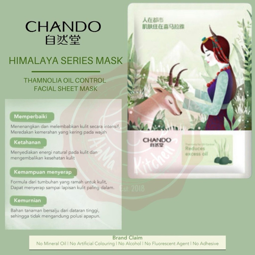 Jual Chando himalaya series mask hydrating dan brightening | Shopee ...