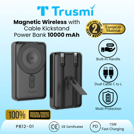Powerbank 10000mAh PD22.5W 3in1 Magnetic Watch with C Cable