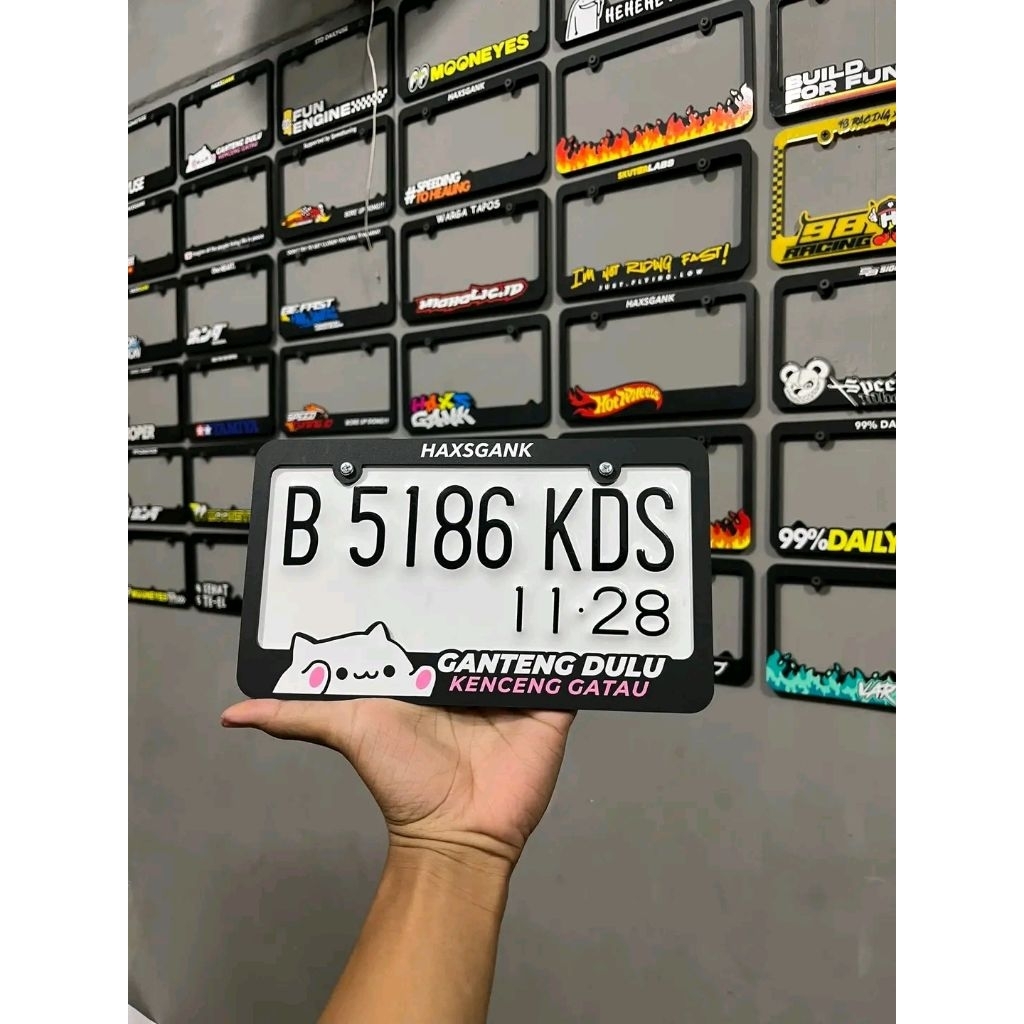 Jual CUSTOM FRAME PLAT NOMOR VIRAL MODEL JDM DESAIN API MENYALA SUDAH ...