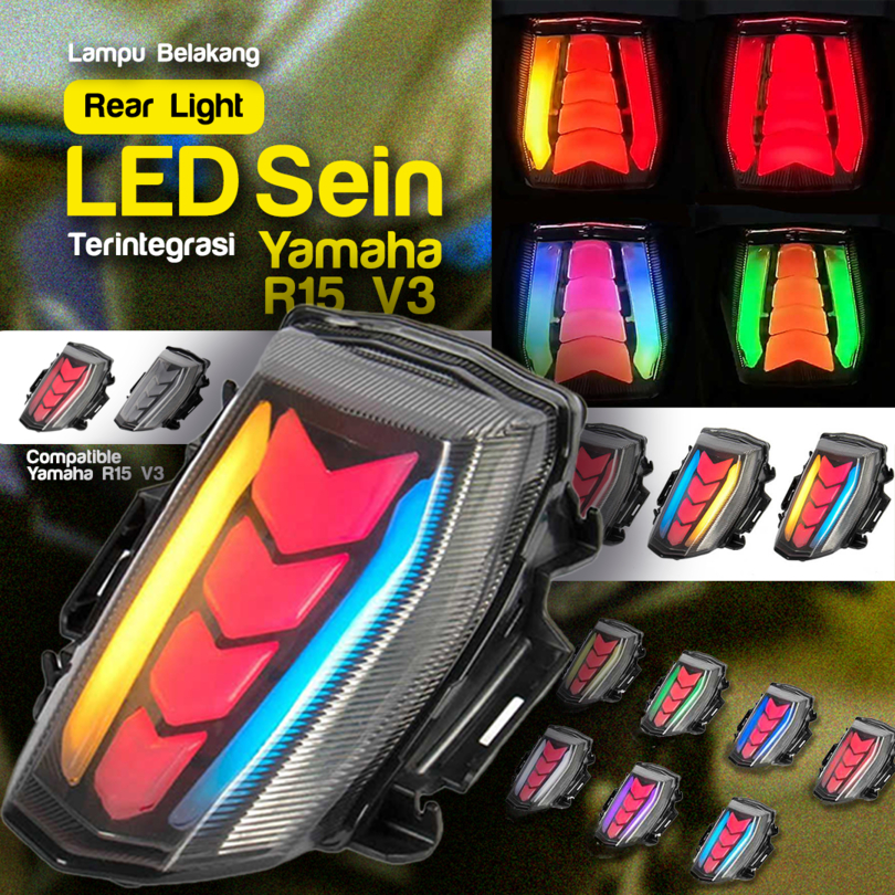 Jual Rear Light Lampu Belakang Lampu Sein LED dan Stoplamp RGB Yamaha ...