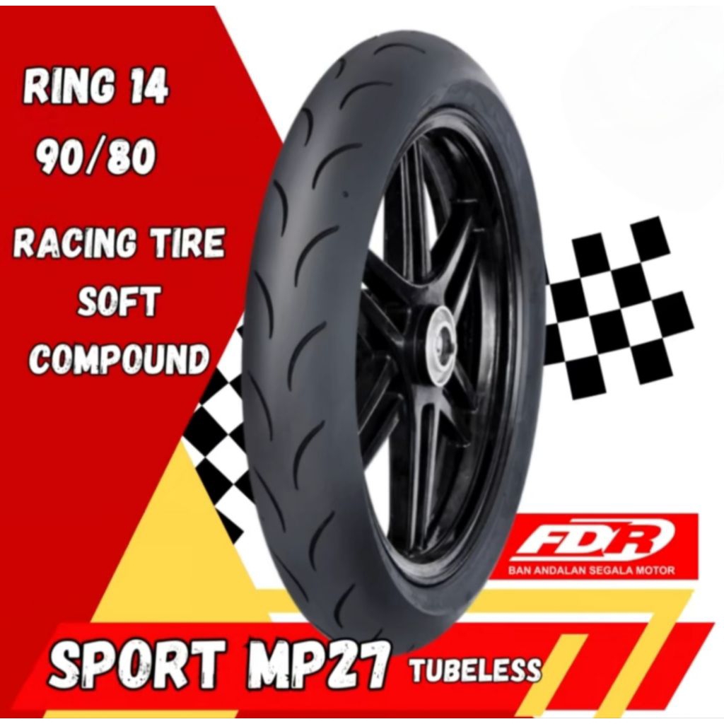 Jual FDR MP27 MP 27 (90/80-14) (90/80-17) RACE COMPUND TL TUBELESS BAN ...