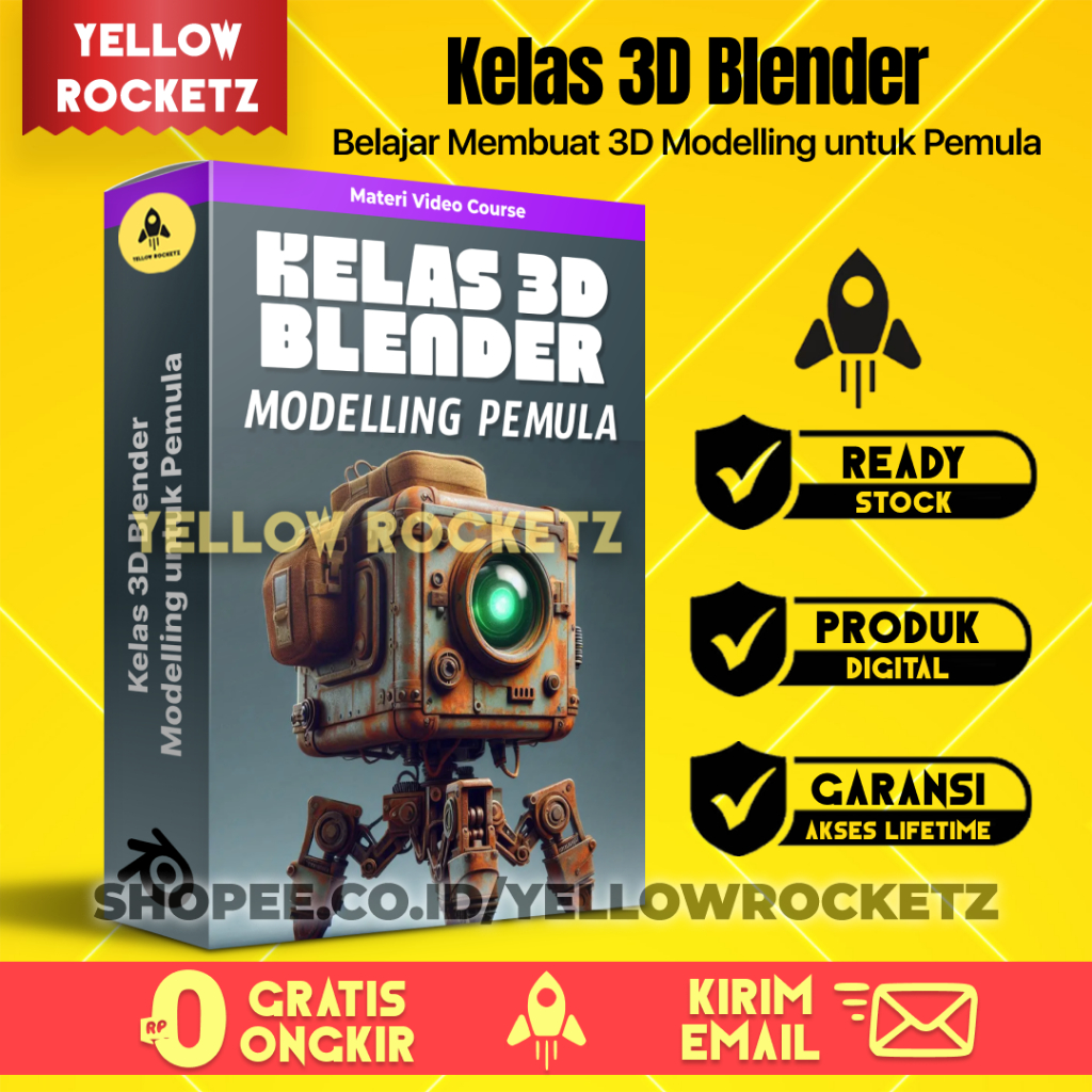 Jual Kelas Blender 3D untuk Pemula – Teknik Modeling dan Studi Kasus