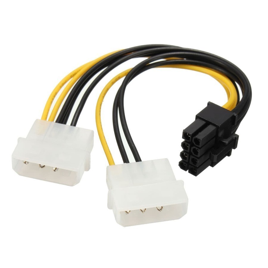 Jual Kabel Power VGA 8 pin Adapter 2 molex to 8 pin / KABEL MOLEX ...