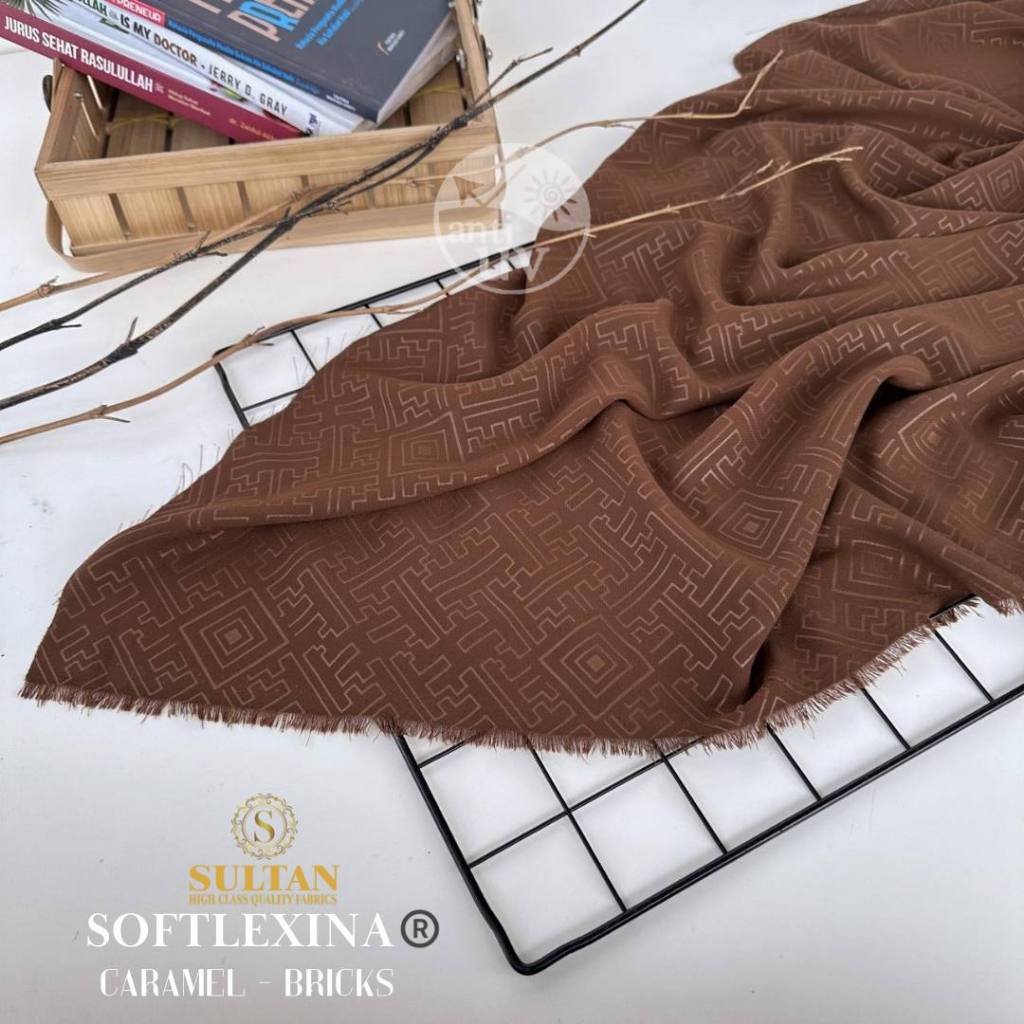 Jual KAIN SOFTLEXINA SULTAN EMBOSS BRICKS 50 CM | Shopee Indonesia