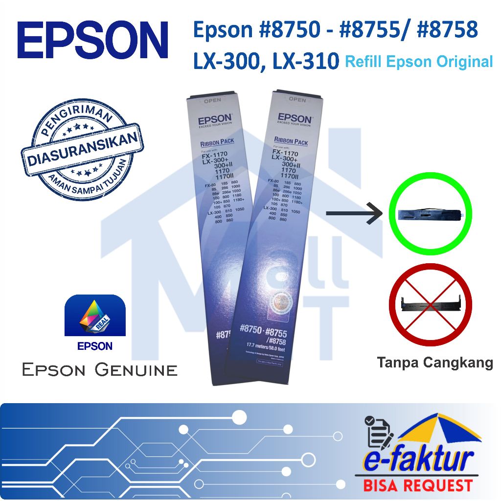 Jual MALLIT EPSON Refill EPSON 8758 Untuk Ribbon LX300 LX-300 LX310 LX ...