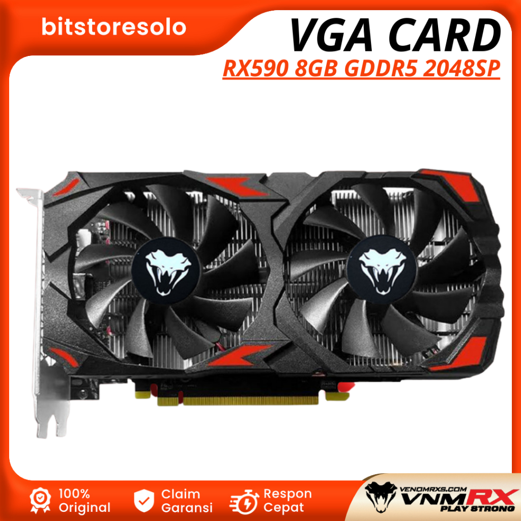 Jual VGA VenomRX RX590 8GB GDDR5 256-bit 2048SP VGA RX590 Garansi Resmi ...