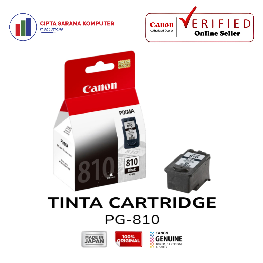 Jual Tinta Original Canon 810 Black PG810 - Tinta Canon iP2770 MP258 ...