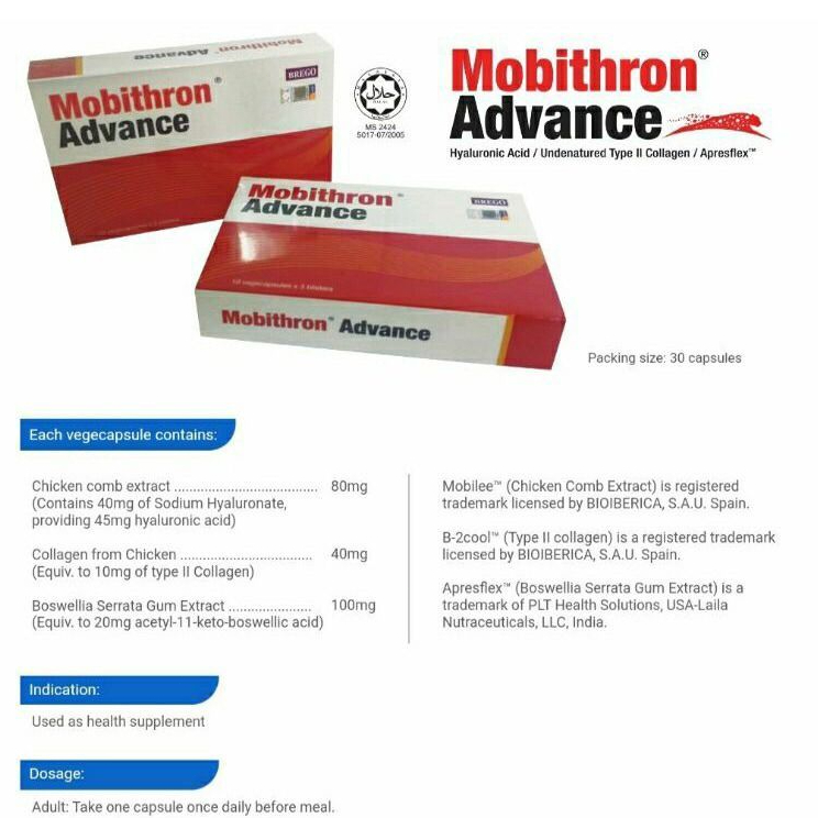 Jual Mobithron Advance 30 Kapsul/OR BONES & JOINTS/Relieve joint pain ...