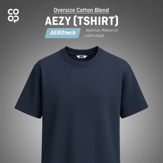 Coop Design - Aezy Kaos Oblong Polos Oversize Aerotech AIRism Best Seller Katun Unisex T-Shirt Pria