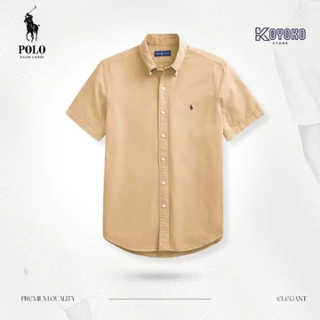 Kemeja Pria Lengan Pendek P.O.L.O.'S Slimfit R.A.L.P.H L.A.U.R.E.N Full 100 Catoon Quality