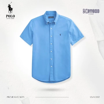 Kemeja Pria Lengan Pendek P.O.L.O.'S Slimfit R.A.L.P.H L.A.U.R.E.N Full 100 Catoon Quality