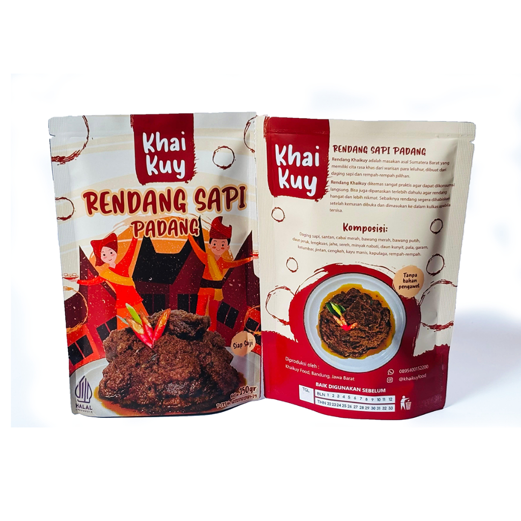 Jual Paket Hemat 3 Pack 150gr Rendang Daging Sapi Asli Padang Khaikuy ...