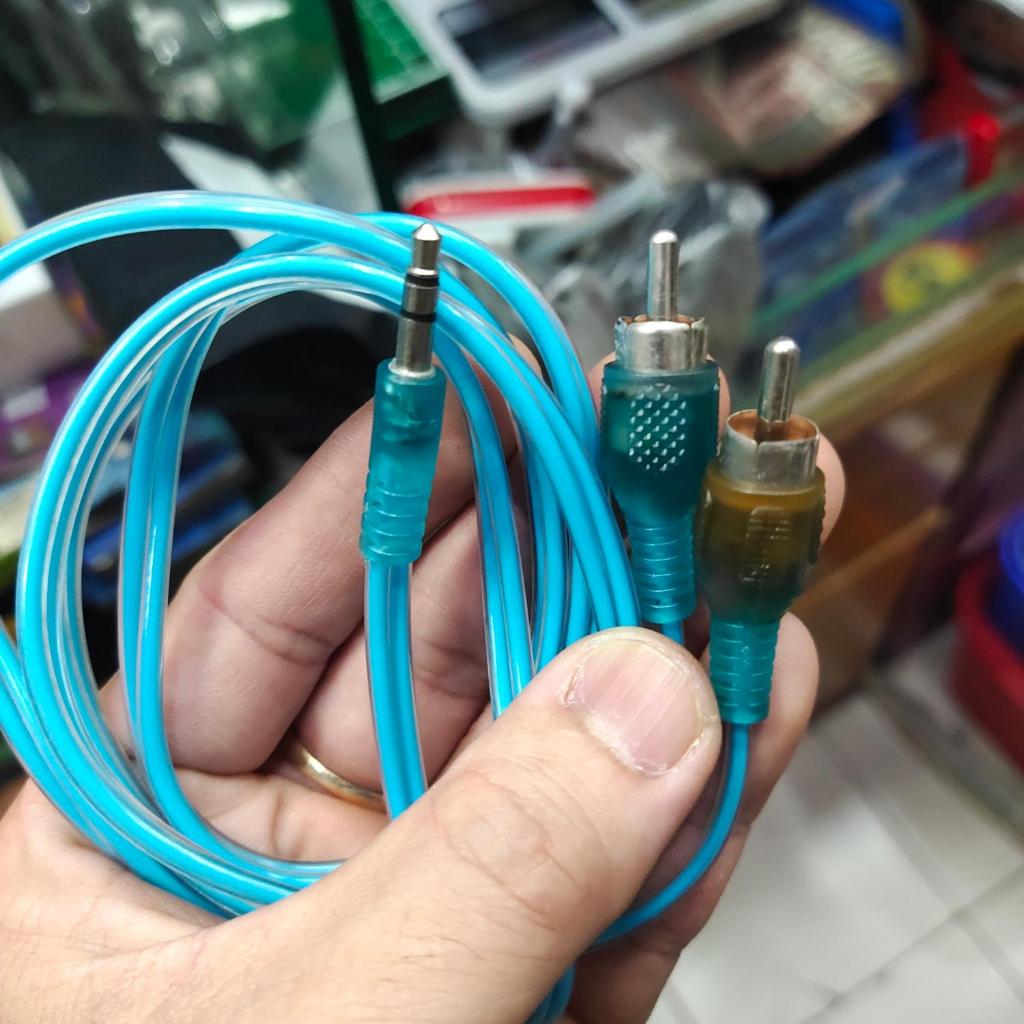 Jual KABEL AUX 2 in 1 KABEL AUDIO SPEAKER MODEL BIASA | Shopee Indonesia