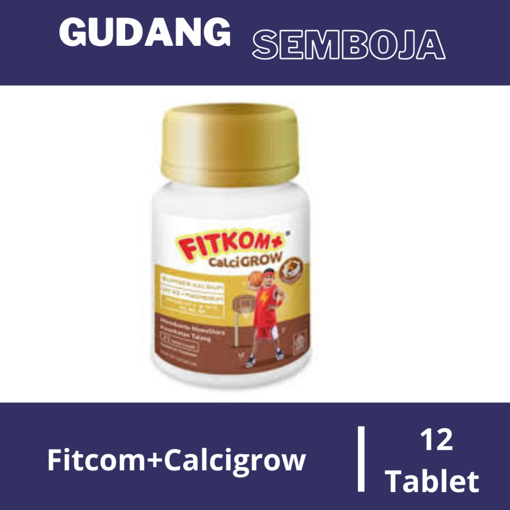 Jual Fitkom Calcigrow 1 Botol Isi 21 Tablet Kunyah / Membantu ...