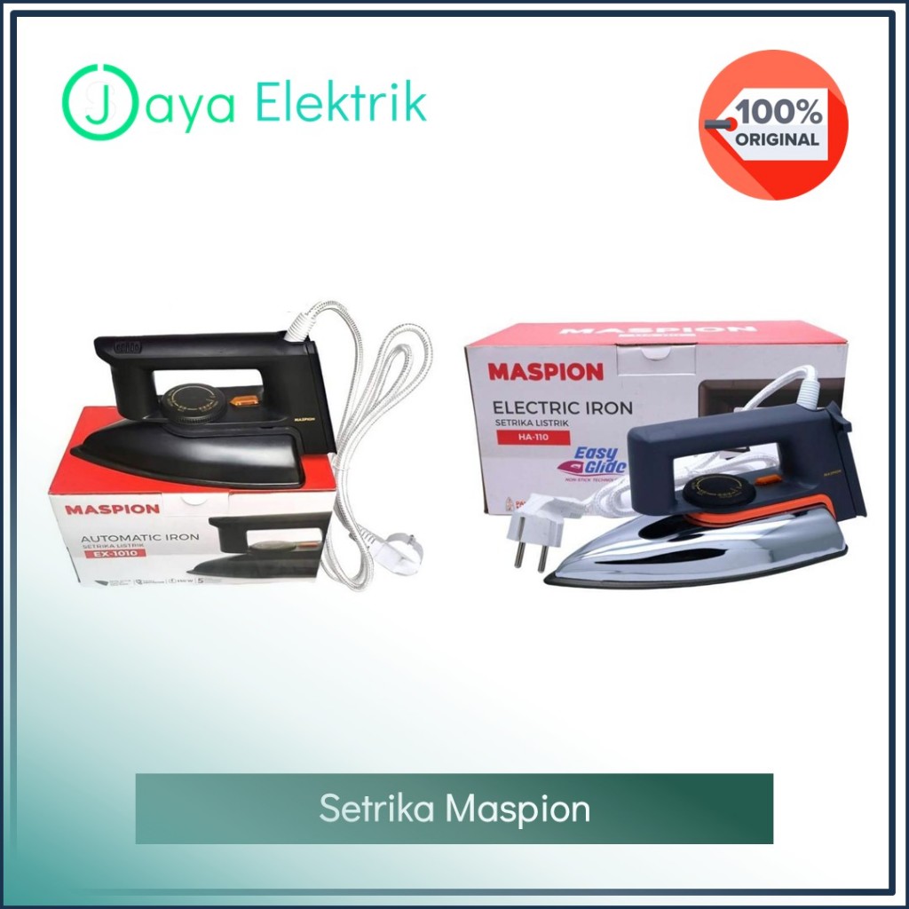 Jual MASPION Setrika Listrik EX1010BB HA-110 Gosokan Baju EX 1010 ...