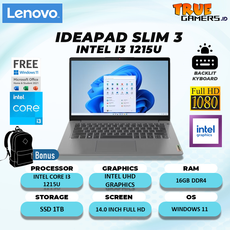 Intel Core I3 Laptop Lenovo 6gb Ram 1tb LENOVO IDEAPAD SLIM 14 I3