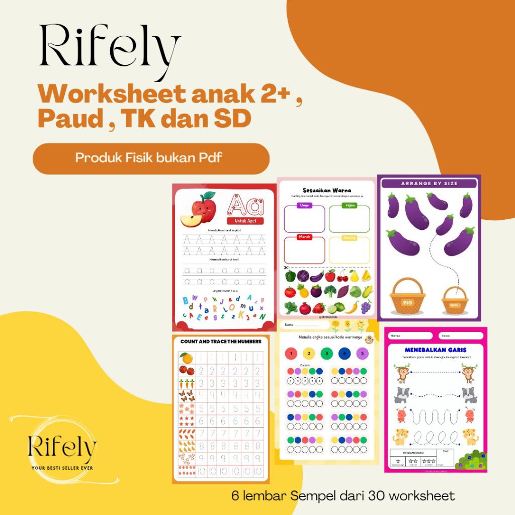 Jual Worksheet anak warna , angka , huruf , coding | Shopee Indonesia