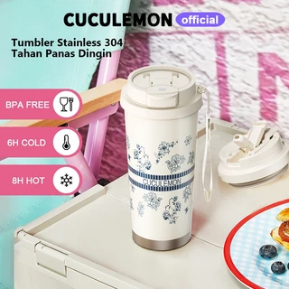 CucuLemon Termos Kopi 530ml Botol Minum Stainless Steel Vacuum Tumbler Air Panas Gelas Teh susu Cup