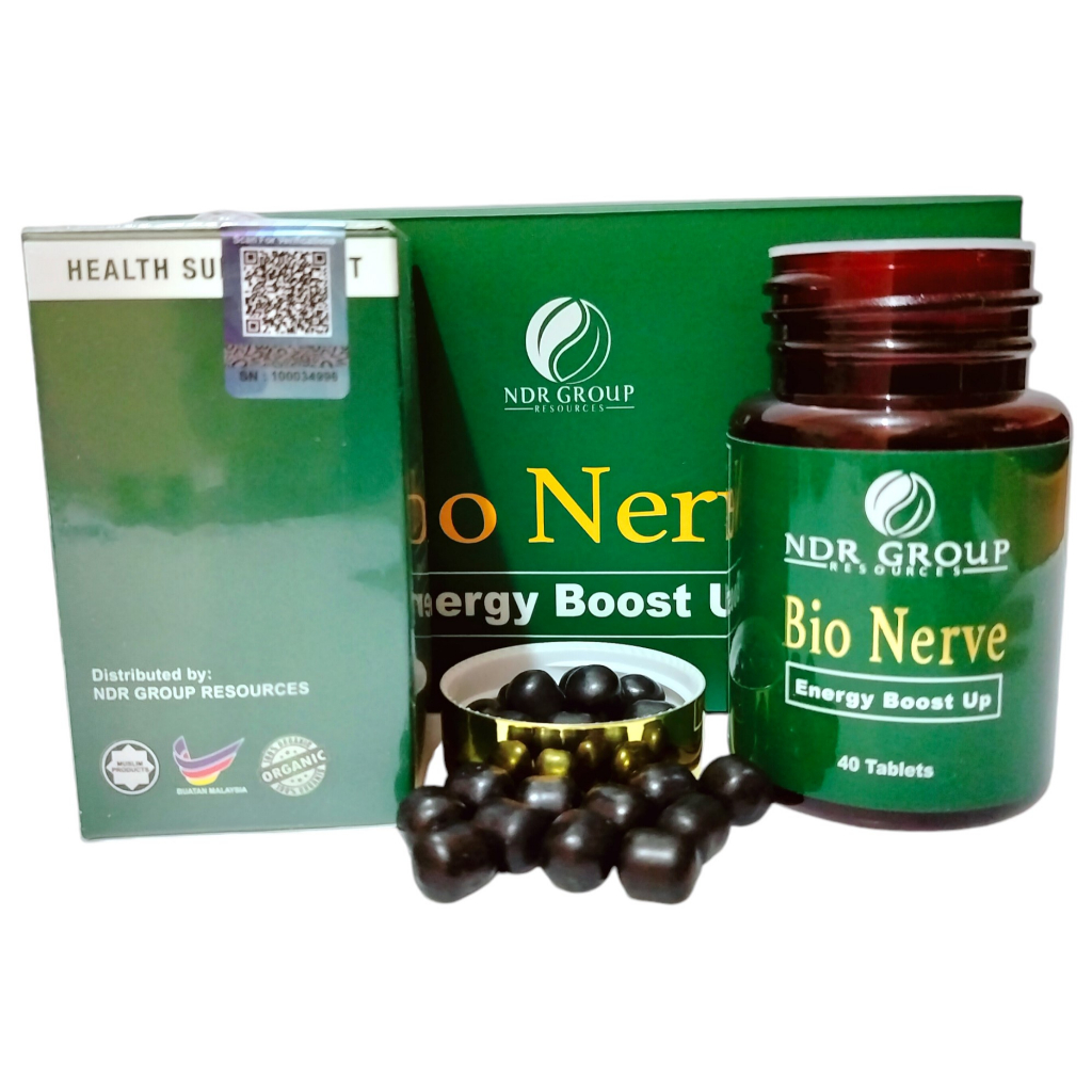 Jual BIO NERVE NDR GROUP MALAYSIA BARCODE 1 BOTOL 40 PIL 100% ORIGINAL ...