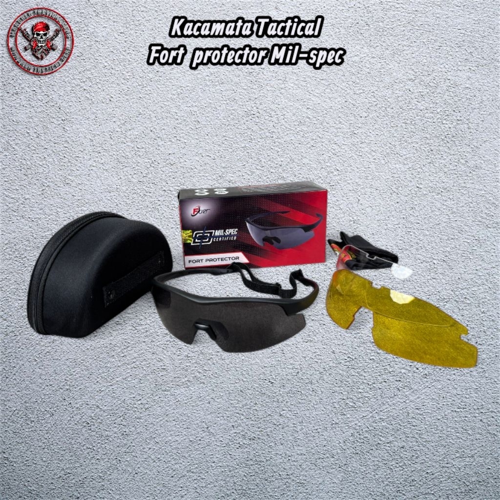 Jual Kacamata Tactical Fort protector Mil-spec jatah sabhara | Shopee ...
