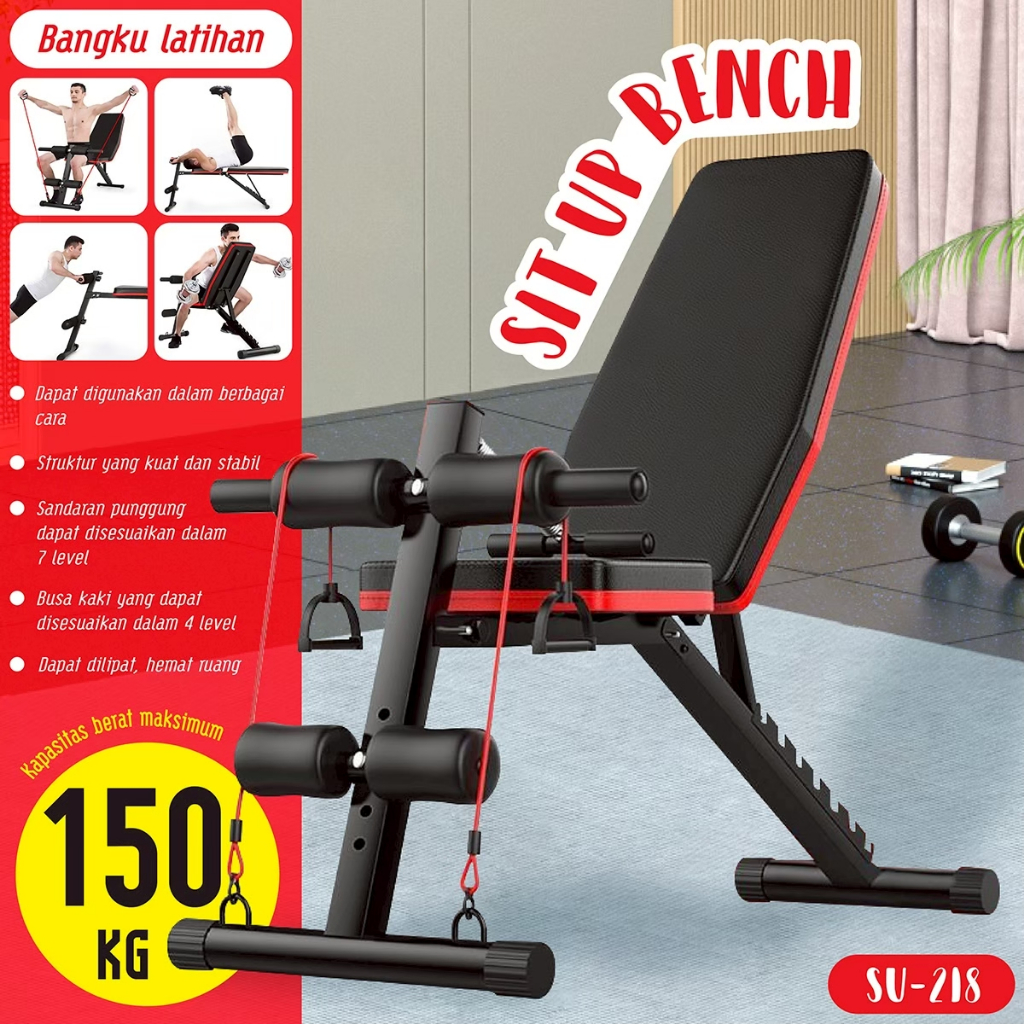 Jual HTD SPORT Bench Sit Up Adjustable 7 Level - Kursi Sit Up Lipat ...