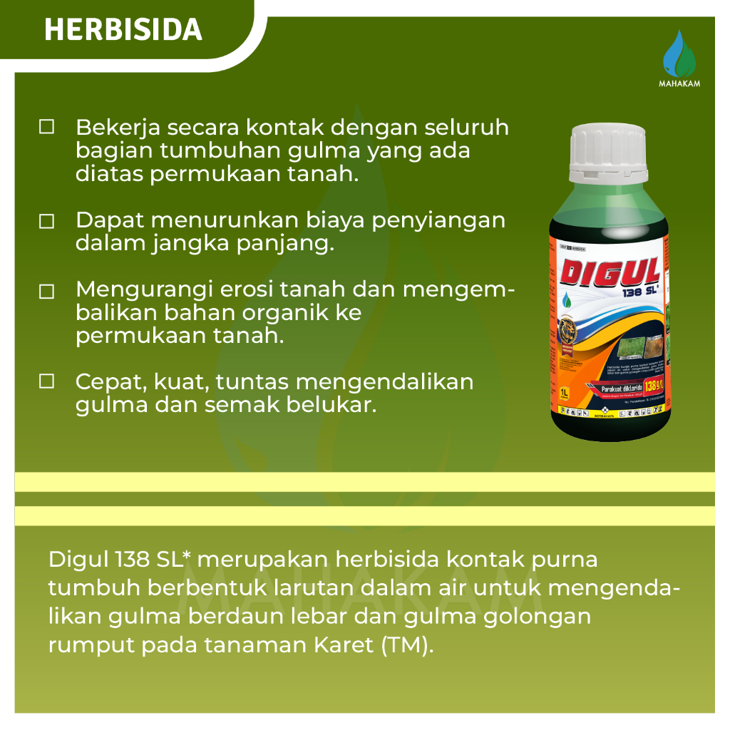 Jual Mahakam Digul 138 SL 1L - Herbisida Pengendali Gulma Berdaun Lebar ...