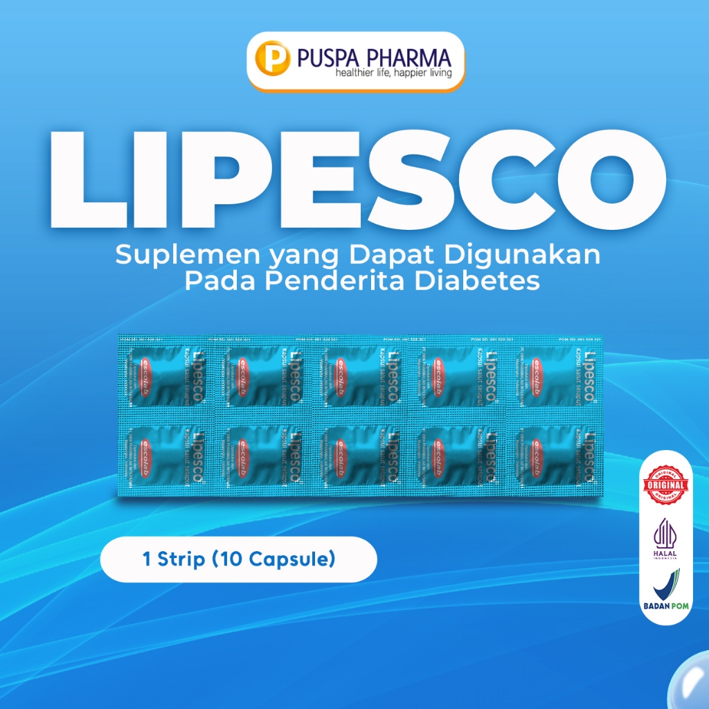 Lipesco (Strip) - Suplemen untuk penderita diabetes - isi 10 Caps