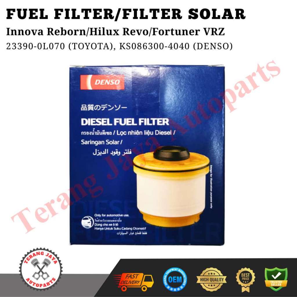 Jual Denso Element Fuel Filter/Filter Solar Fortuner VRZ/Innova Reborn ...