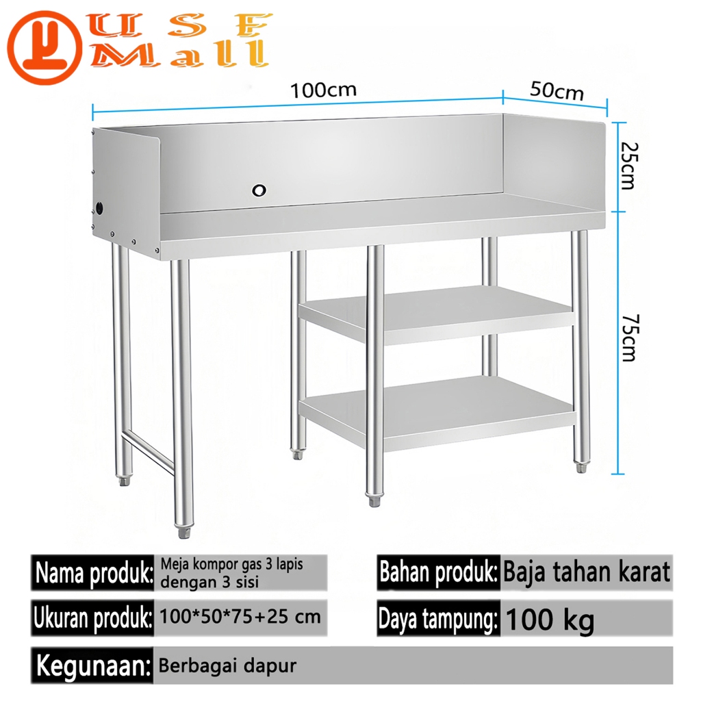Jual USF Baja Tahan Karat Rak Kompor Gas Komersial Dudukan Pembakar Rak ...