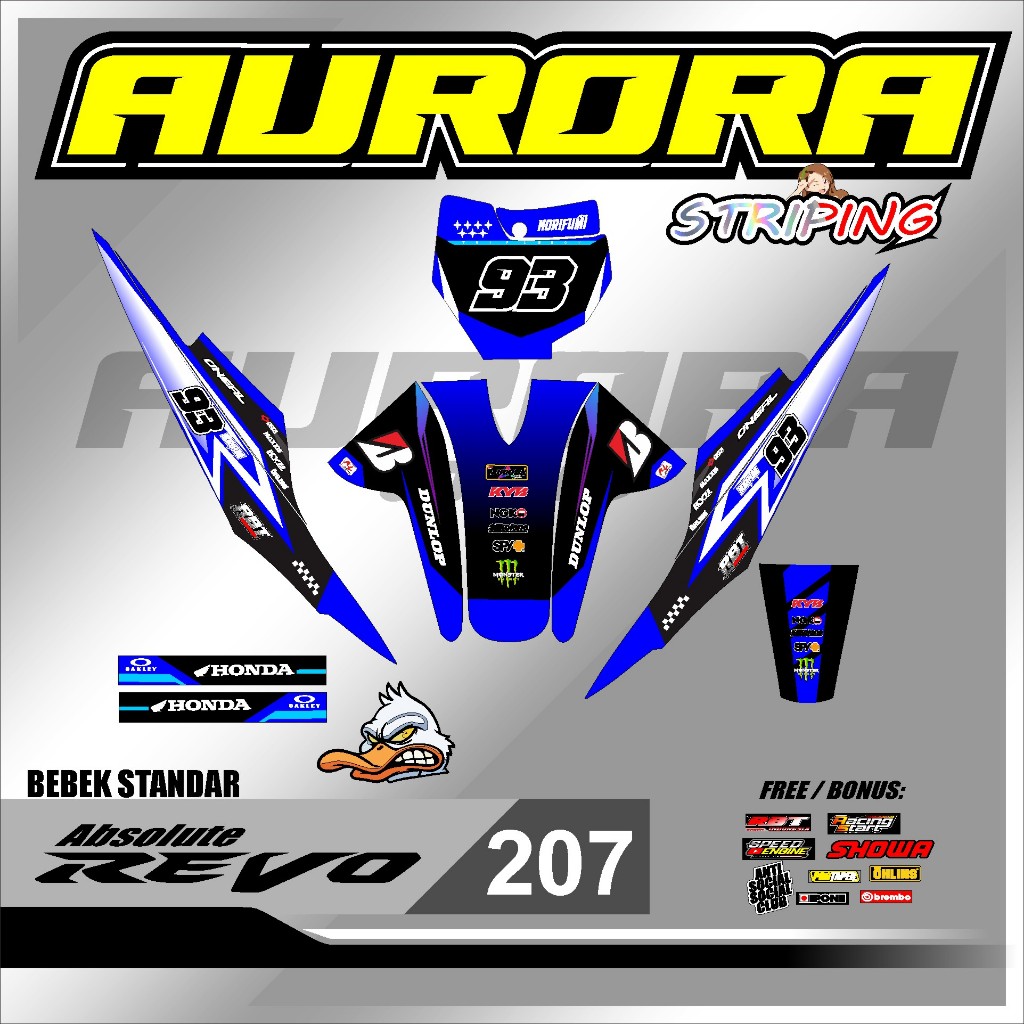 Jual (COD) Terbaru Sticker RBT REVO LAMA 110 REVO LANCIP RBT BEBEK ...
