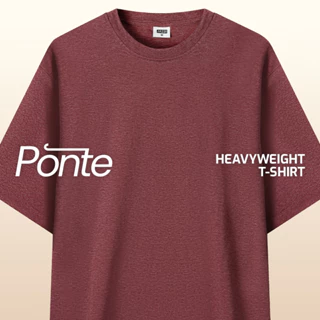 M231 T-Shirt Ponte Heavyweight Polos Oversized Pendek Maroon 0756A