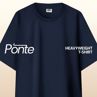 M231 T-Shirt Ponte Heavyweight Polos Oversized Pendek Navy 0756J