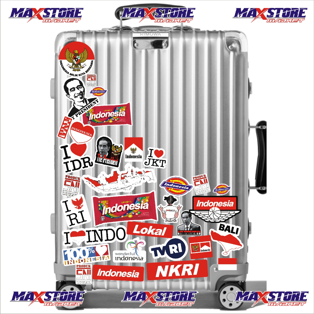 Jual sticker koper indonesia / travel sticker / luggage sticker ...