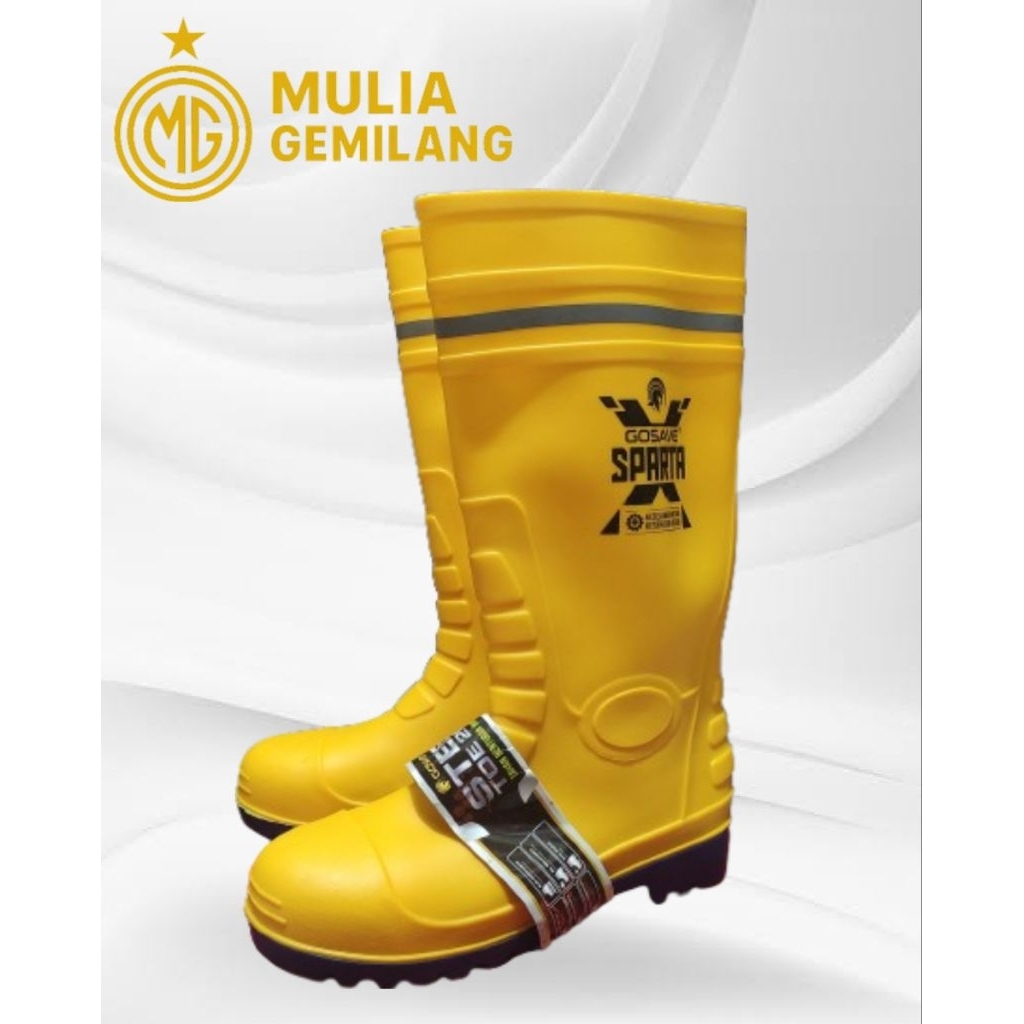 Jual Sepatu Boot Safety Gosave Sparta (ujung besi) | Shopee Indonesia