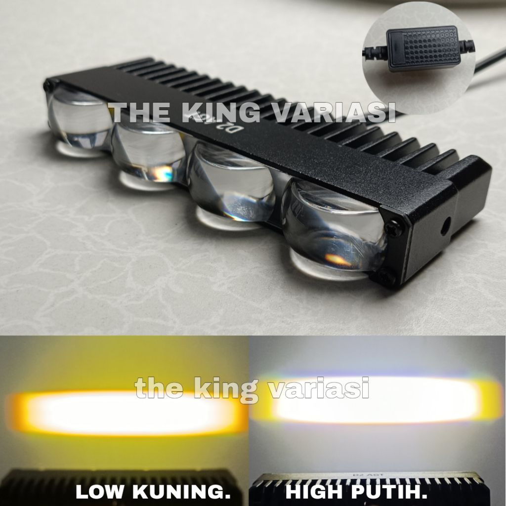 Jual LAMPU SOROT LAMPU TEMBAK 4 LED SLIM LASER LED D2 AGT 4 MATA SLIM ...