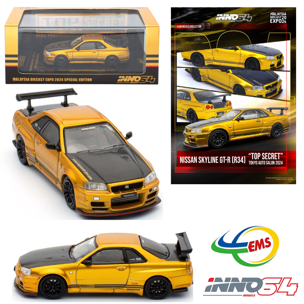 Jual IN64-R34TS-MDX24 - INNO64 1/64 NISSAN SKYLINE GT-R (R34) 'TOP ...
