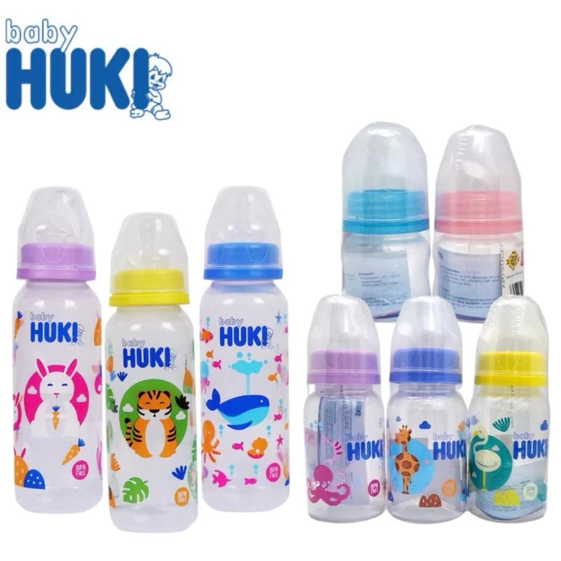 Jual Huki Botol Susu Dot Nipple Silicon Orthodontic / Dot Gepeng 60ml ...