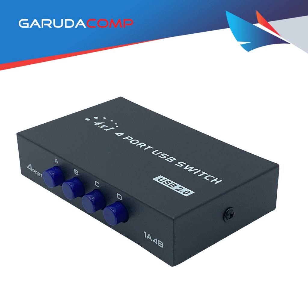 Jual USB Data Switch Printer 4 Port Manual Sharing Switch USB Printer 1 ...